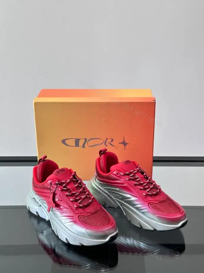 View 2 of DIOR B44 BLADE SNEAKERS GRADIENT RED AND SILVER-TONE – CD209