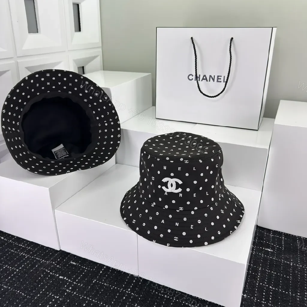 View 5 of Monochrome Dot Logo Bucket Hat - Premium Streetwear Style