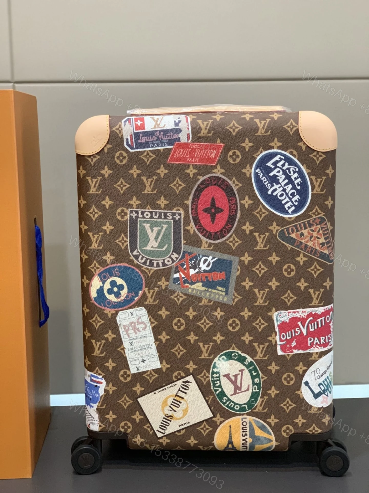 View 6 of Louis Vuitton Horizon 55 Suitcase Monogram Coated Canvas Sticker Prints 55Cm M24959
