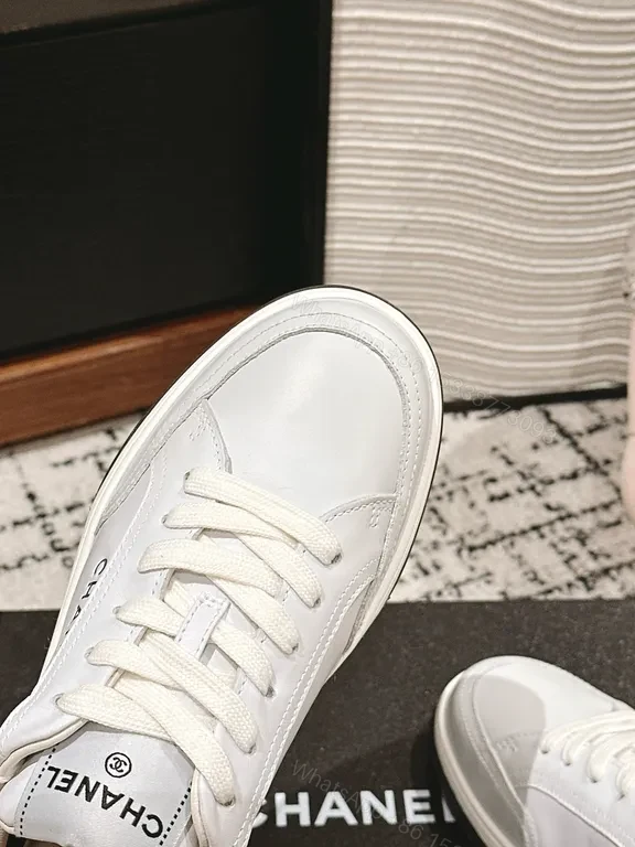 View 3 of White Luxe CHANEL-Inspired High-Tops - Premium Comfort Sneakers