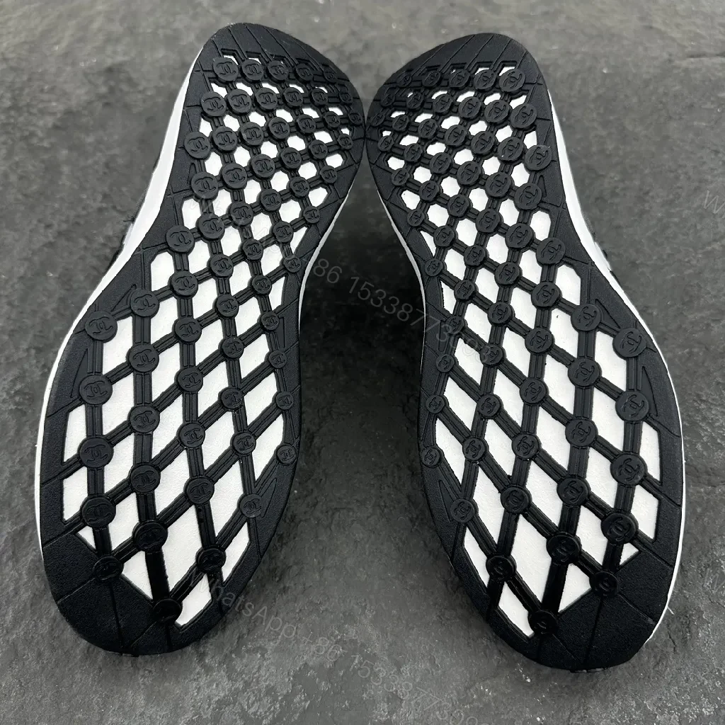 View 8 of Black and White Suede Nubuck Leather High-Top Sneaker with Signature Logo Embossment