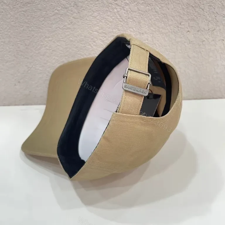 View 3 of Neutral Beige YSL Cap â€“ Monogram Signature, Luxe Everyday Style