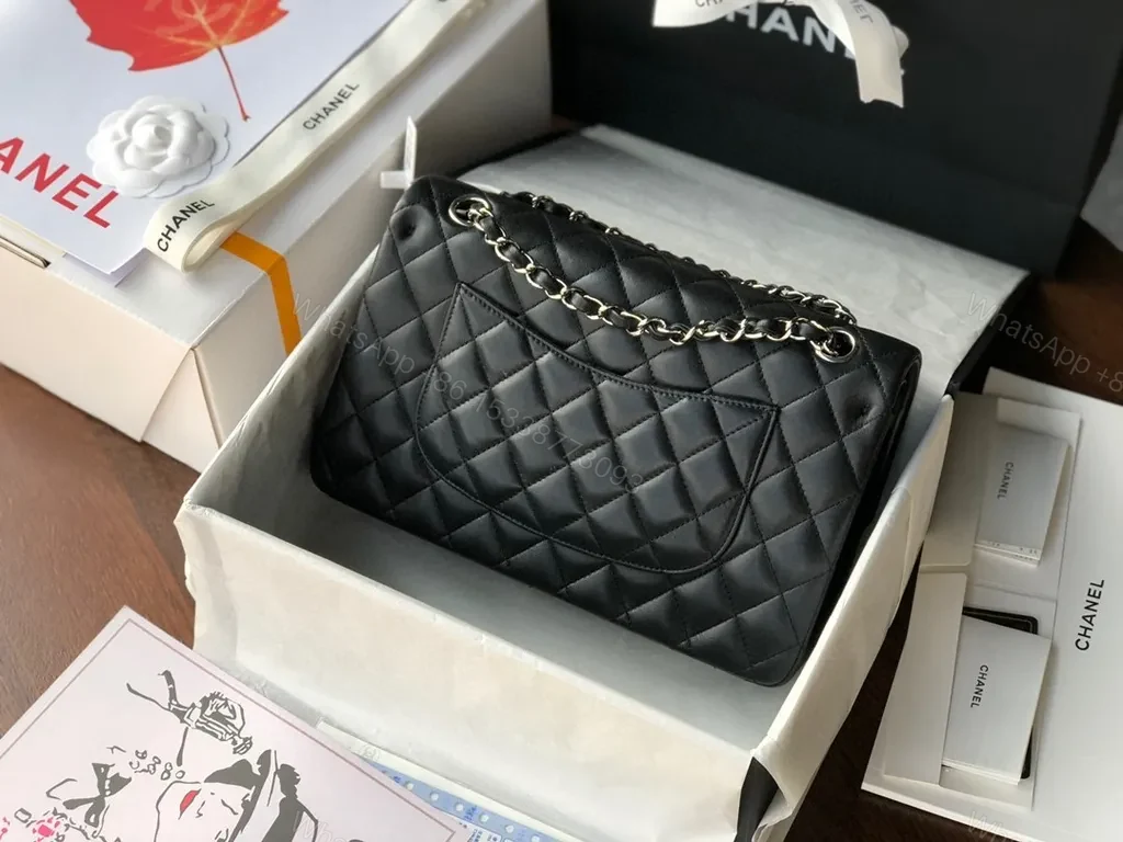 View 3 of Chic Quilted Black Chain-Shoulder Bag - Timeless Luxury