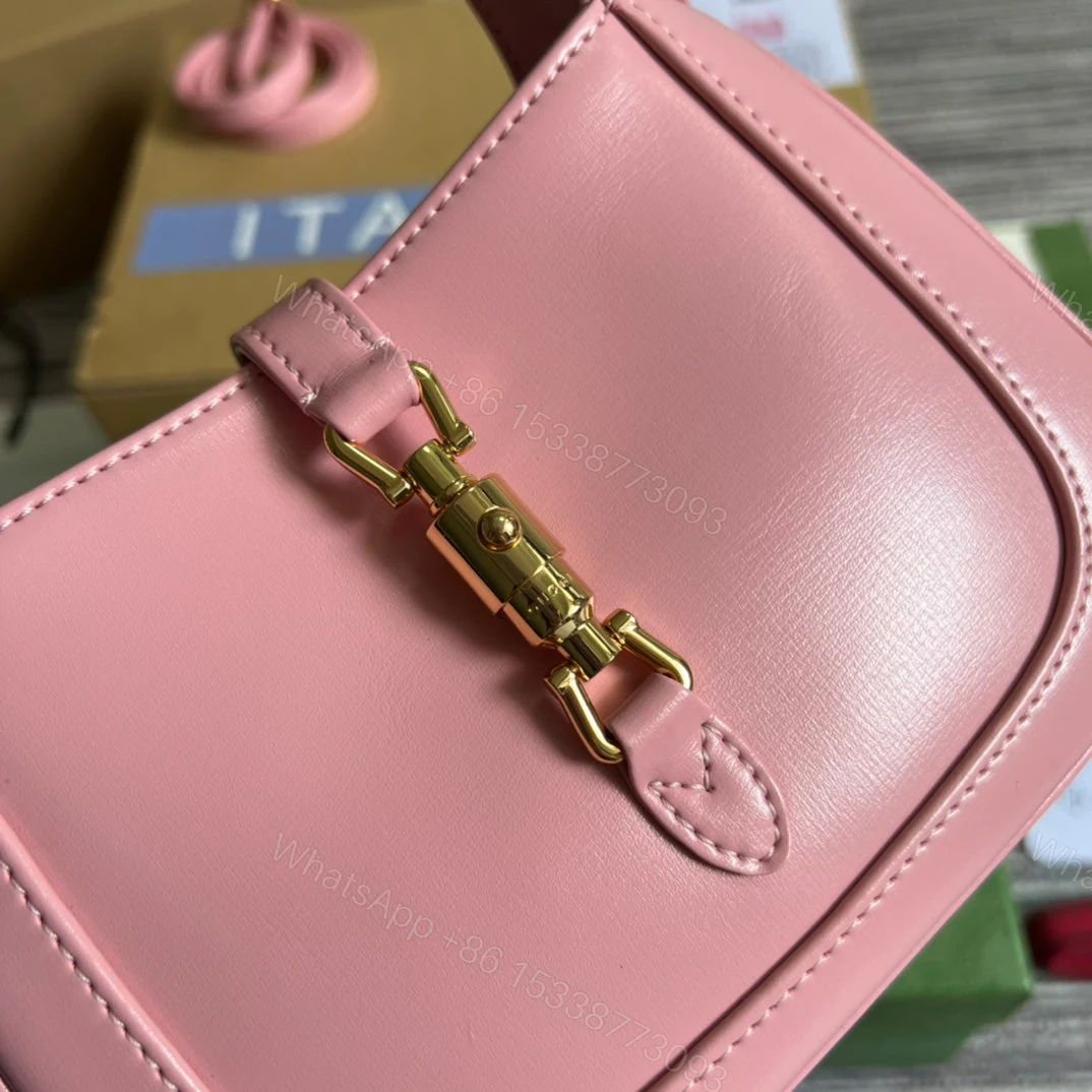 View 4 of GG JACKIE MINI 19 SHOULDER BAG IN PINK PATEL CALFSKIN