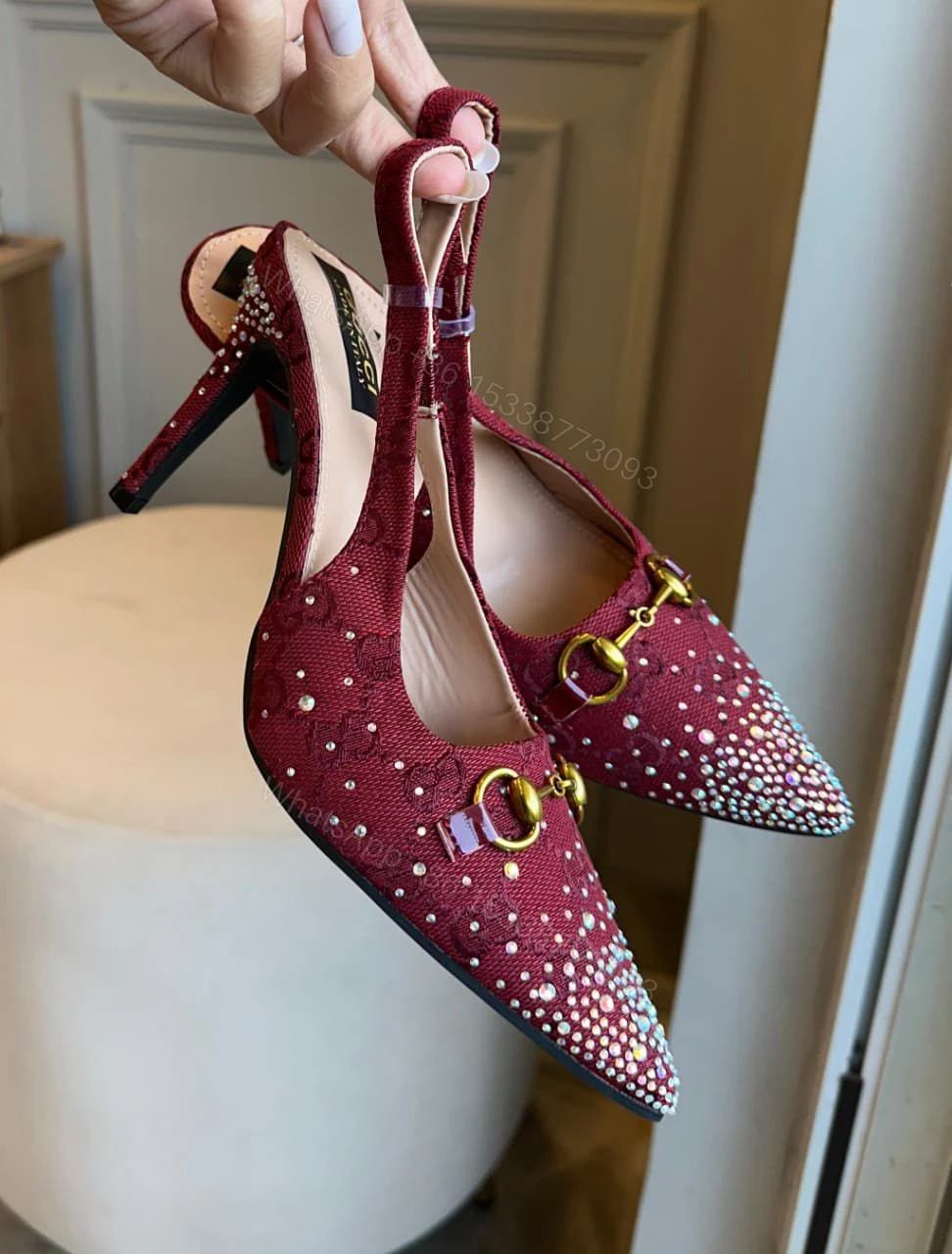 View 25 of FIRST COPY GUCCI LEATHER HEELS