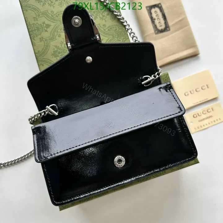 View 8 of Gucci Dionysus Knockoff Super Mini Leather Bag Black FGX872