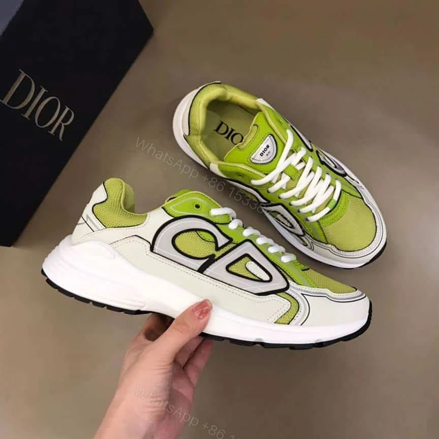 View 7 of DIOR B30 SNEAKER YELLOW MESH AND WHITE TECHNICAL FABRIC – CD87