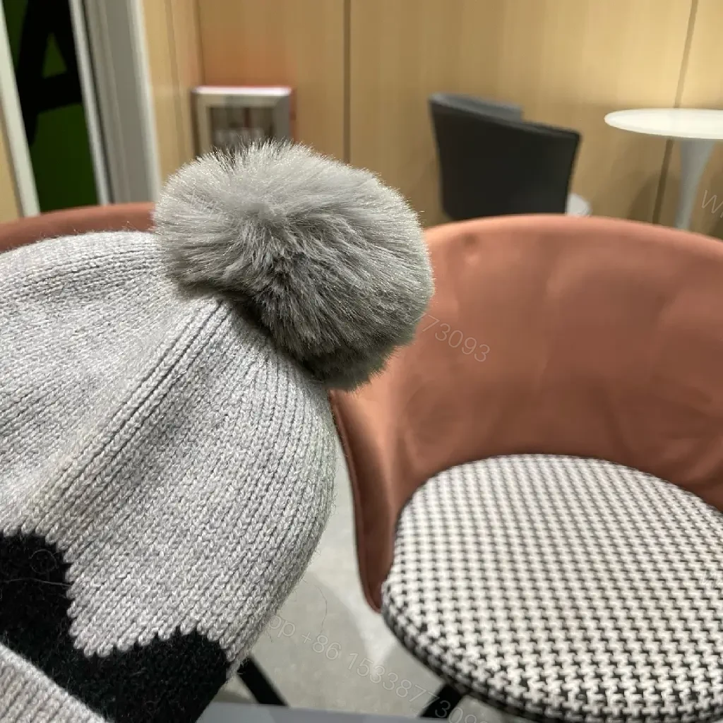 View 9 of Chic Patterned Beanie with Pom: Premium Knit Warmer