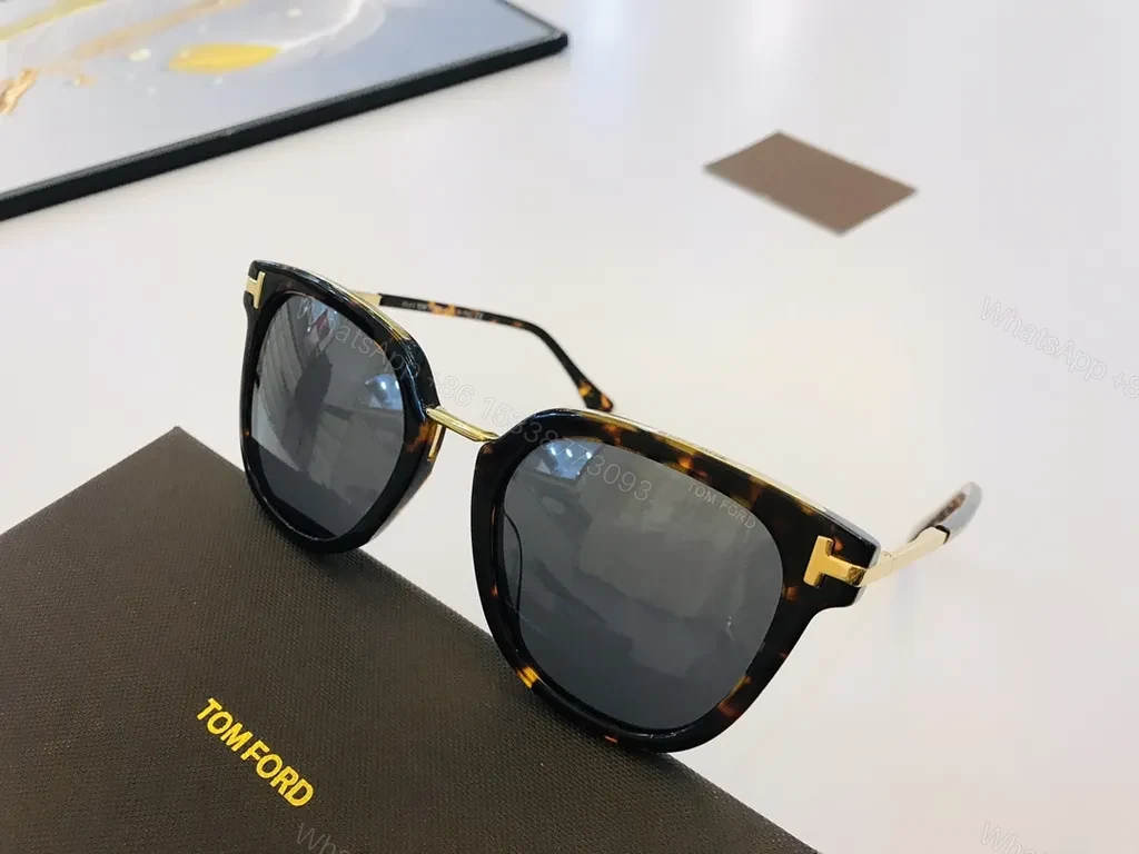 View 7 of Black Acetate Sunglasses - Tom Ford Signature Hardware Premium Frame
