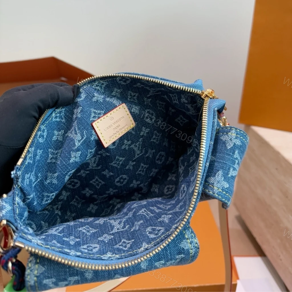View 8 of Louis Vuitton Pochette Accessoire Cargo Blue Denim 23cm M27602