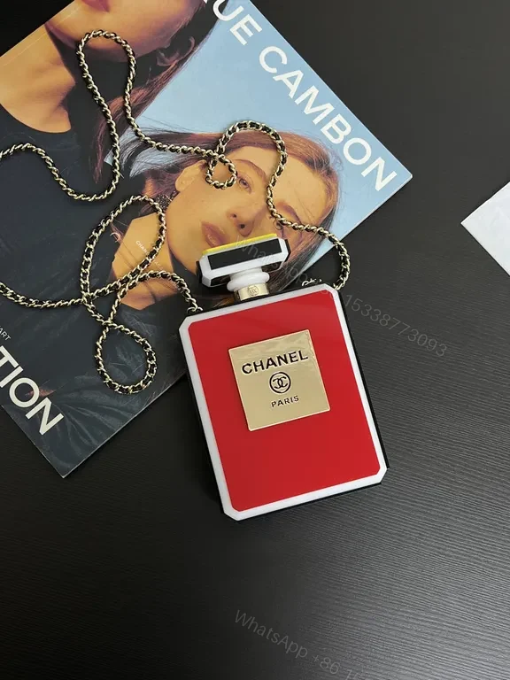 Statement Red Pendant: Luxury Capsule Necklace with Chanel-Inspired Panel — view 1