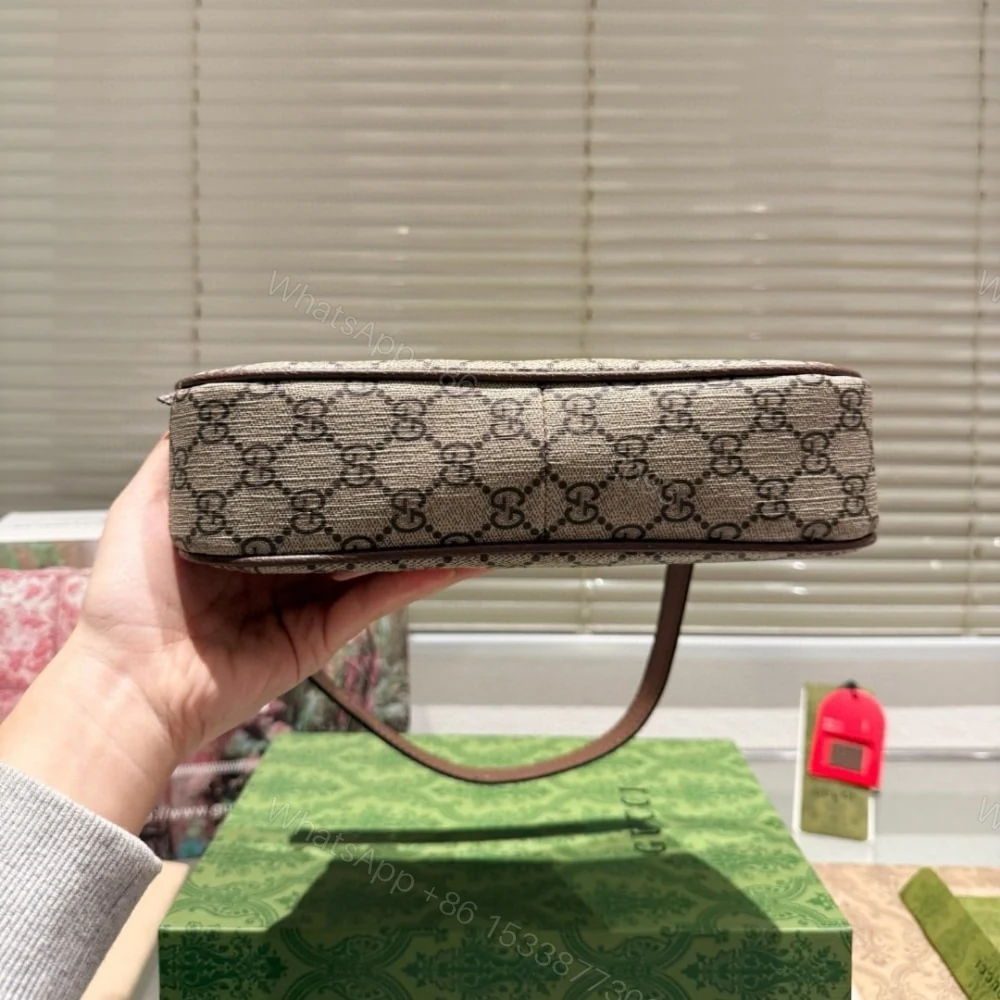 View 3 of Gucci Ophidia Small Shoulder Bag Beige And Dark Brown 24Cm 735145 KAAAD 8358