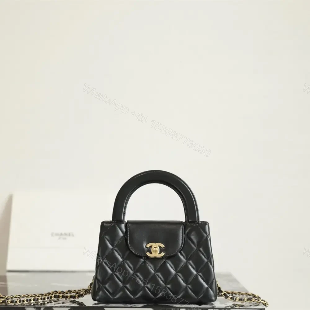 高仿Chanel*25A系列AS4416Kelly羊皮單肩包Mini黑色免檢版 — view 1