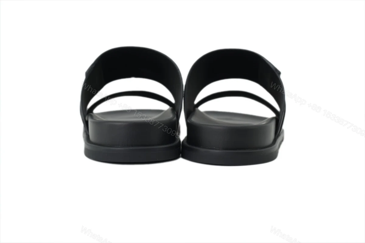 View 6 of HERMES Lychee Grain Button Slides