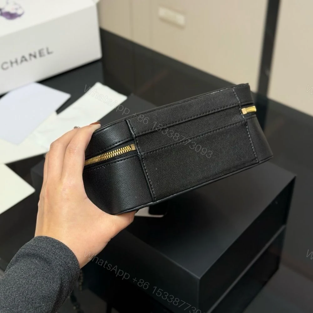 View 7 of Chanel CC Filigree Medium Vanity Case Black 21Cm