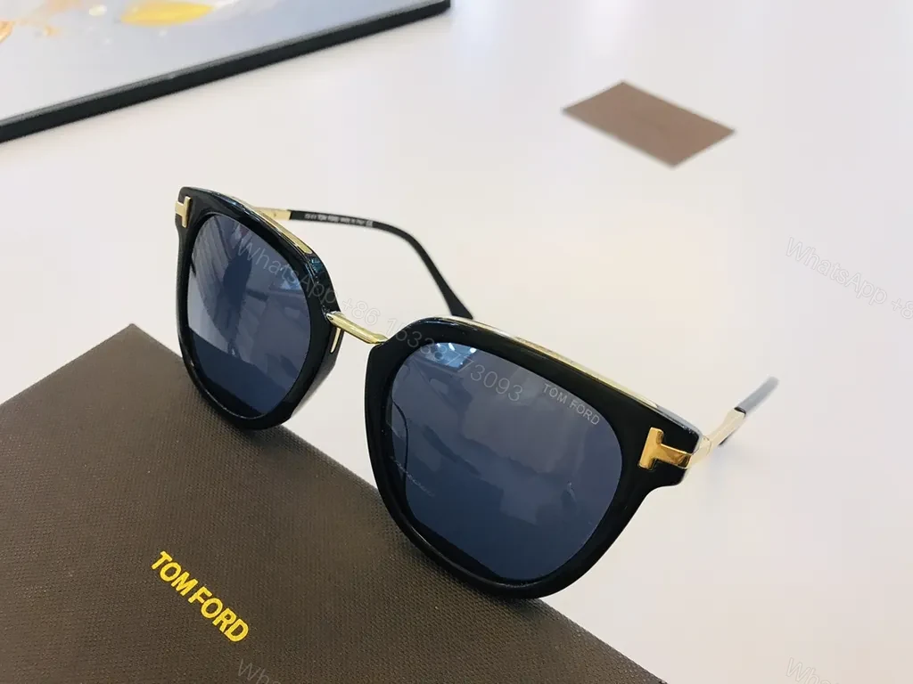 View 4 of Black Acetate Sunglasses - Tom Ford Signature Hardware Premium Frame