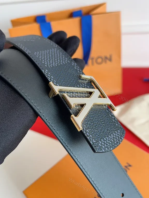 View 6 of Structured LV Monogram Belt: Subtle Luxury Belt