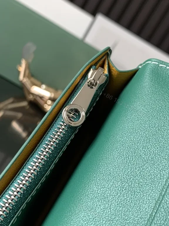 View 2 of Teal Signature Wallet: Iconic Pattern, Everyday Luxury Cardholder