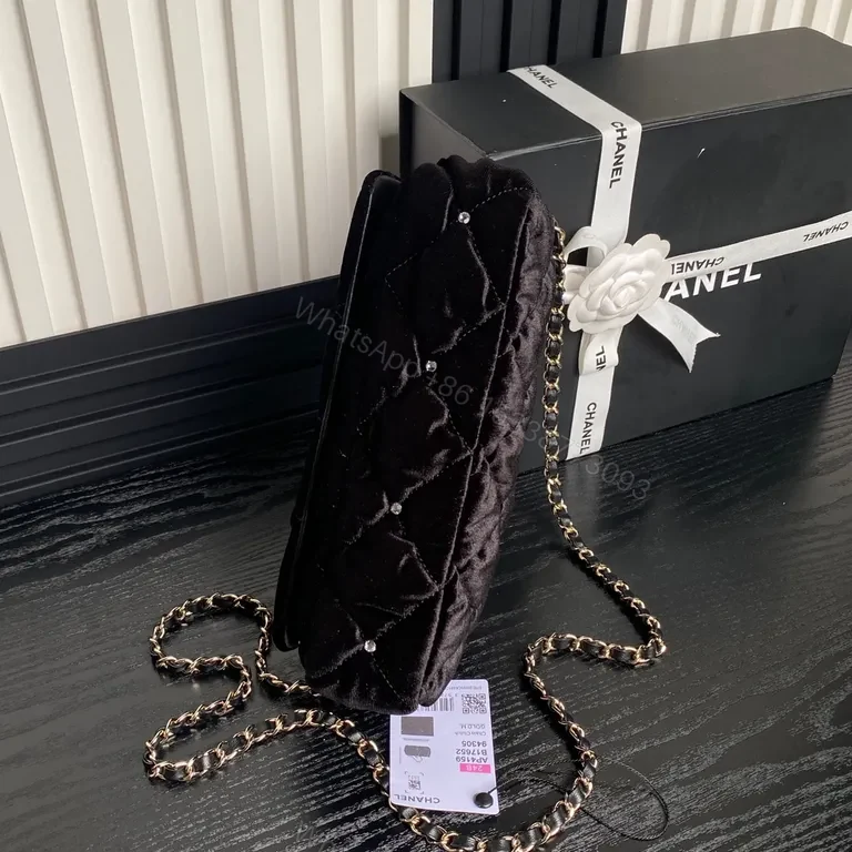 View 9 of Velvet Quilted Crossbody: Couture Chain, Evening Essential