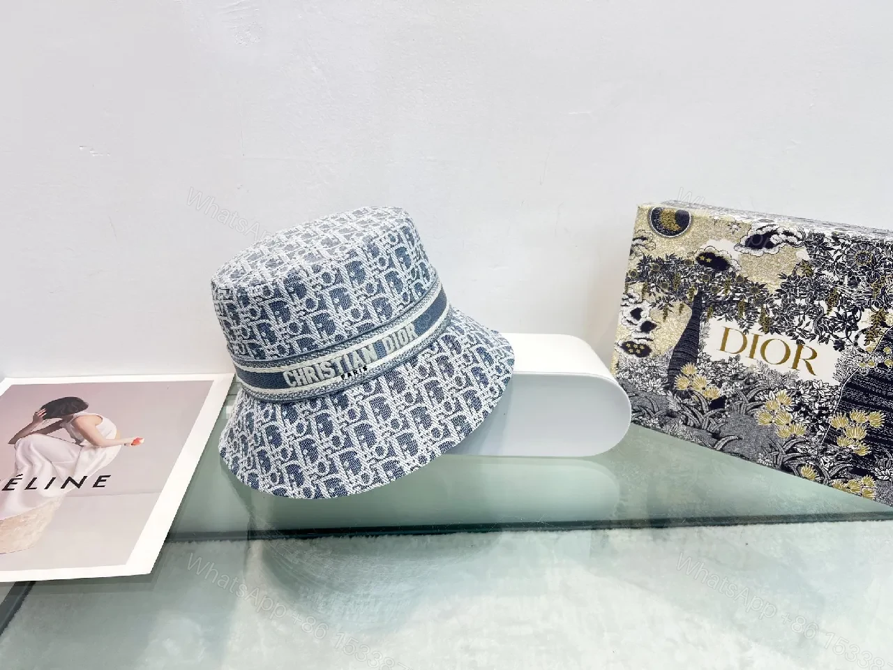 View 5 of Patterned Visor Hat – Luxurious, Structured, All-Day Comfort