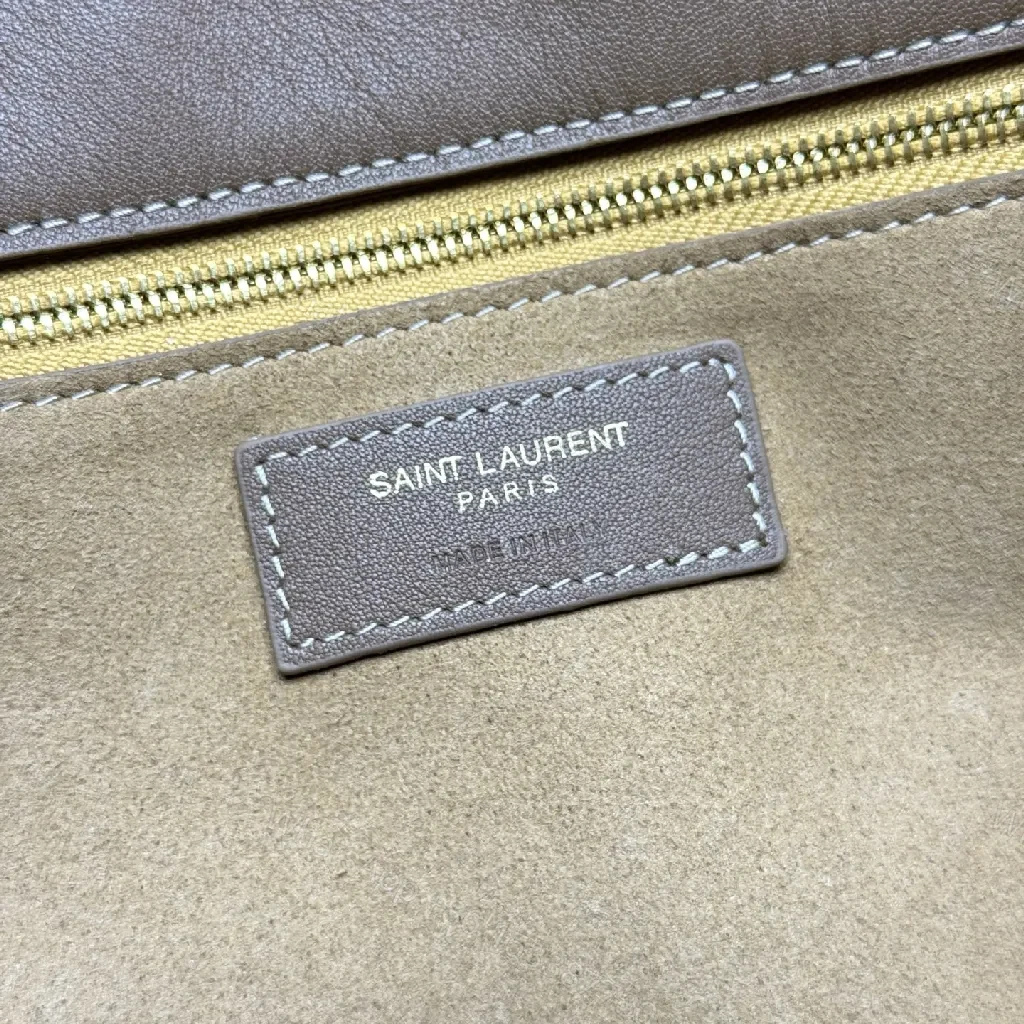 View 3 of Soft Suede Tote: Everyday Luxe, Gold Charm Tote Bag