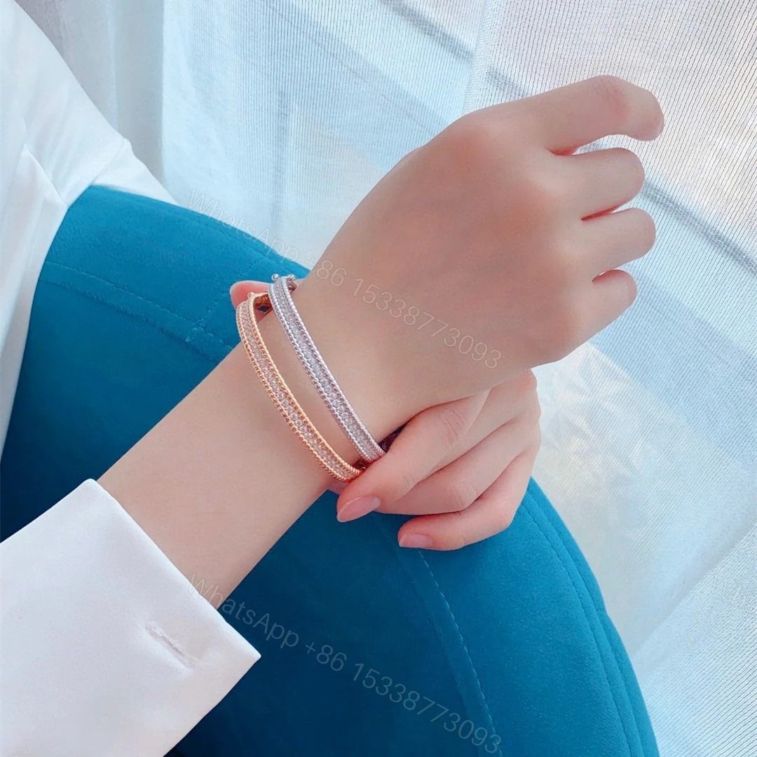 View 10 of 高仿首飾VanCleef&Arpels*RP27D00單排鑲鑽玫瑰金手鐲