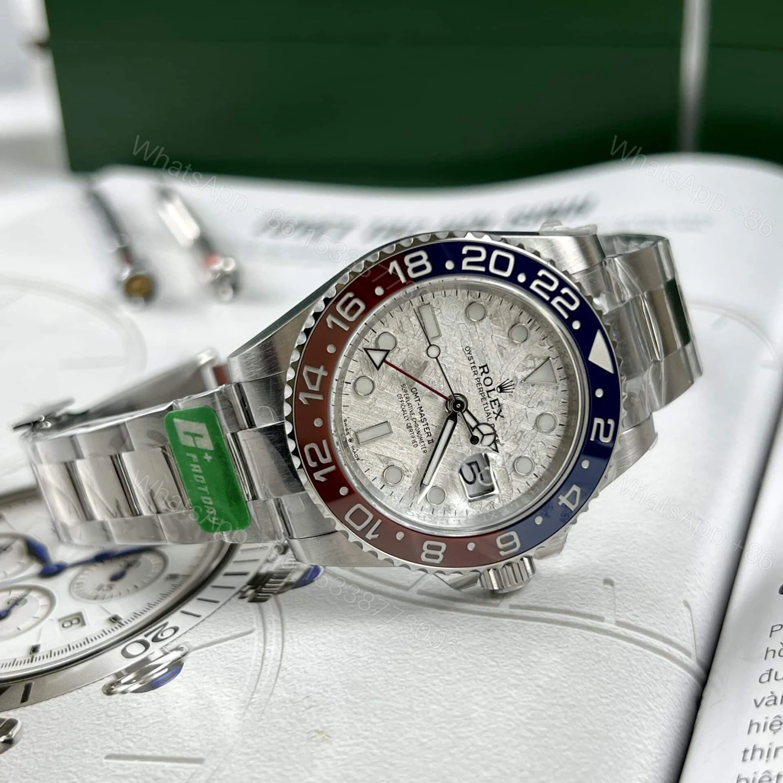 View 4 of Superclone Rolex GMT-Master II Meteorite Dial 126719BLRO “Superman” Oyster