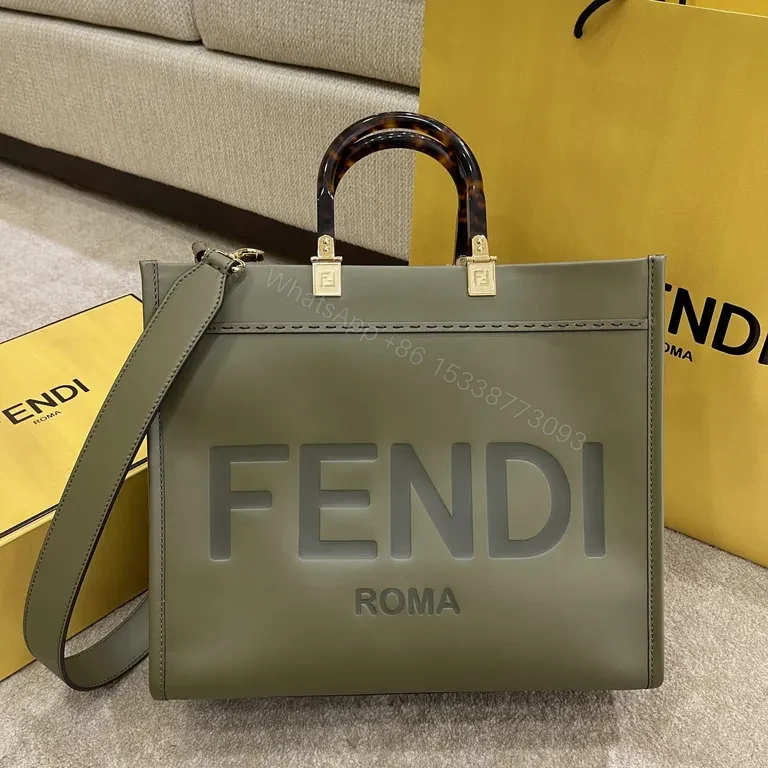 Bold Leather Tote â€” Fendi Flair, Structured Luxury Tote — view 1