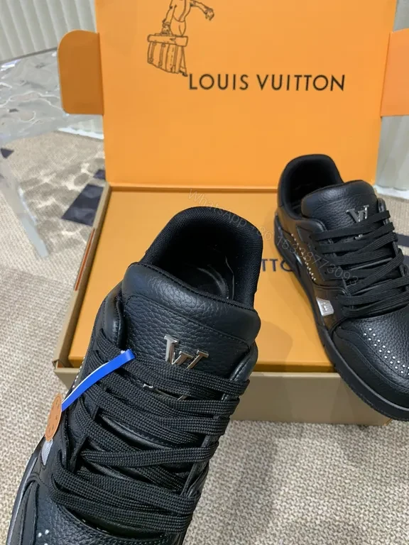 View 8 of Bold Leather LV-Style High-Top Sneaker, Luxury Comfort