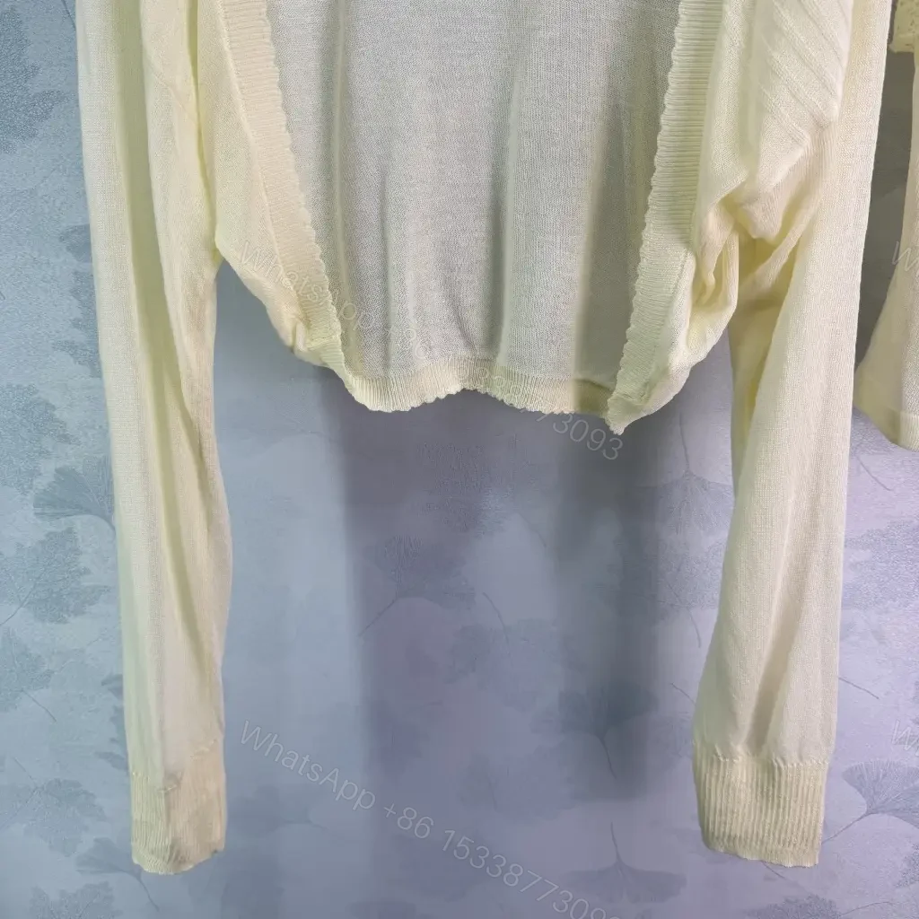 View 9 of Cream Knit Crop Cardigan & Camisole Set - Two-Piece White