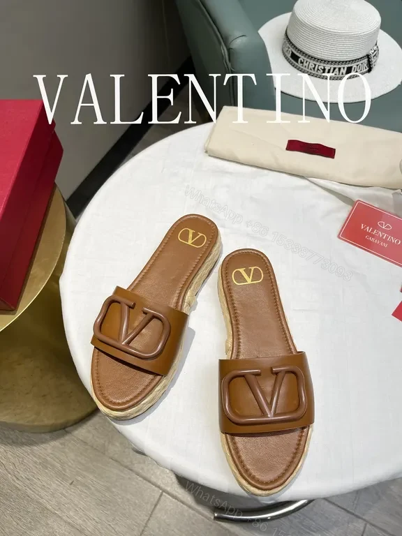 View 9 of Cognac Leather Slides â€” V Buckle Luxury, All-Day Comfort