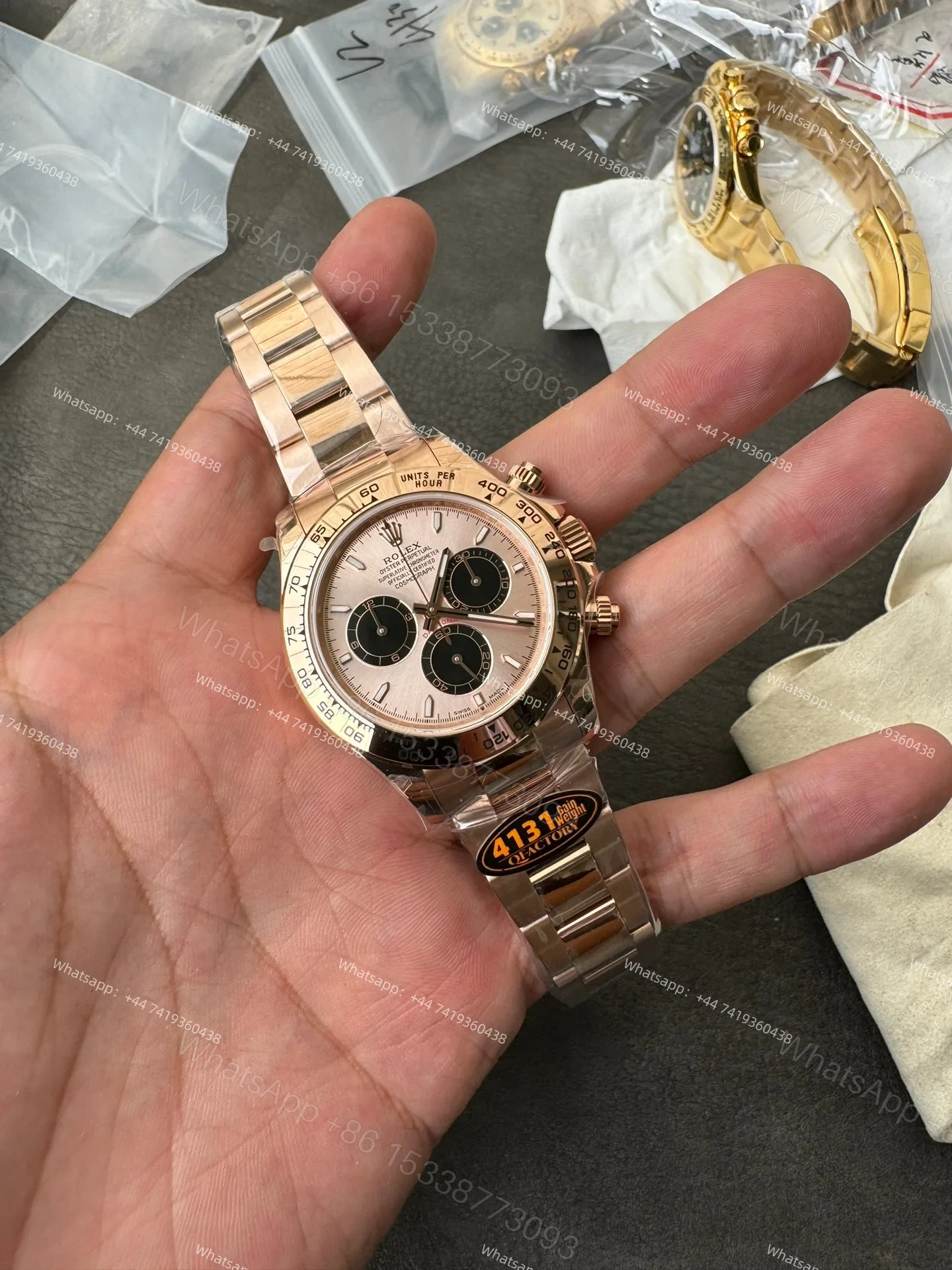 View 3 of Rolex Super Clone Daytona M126505-0003 Rose Gold Dial 4131 Movement