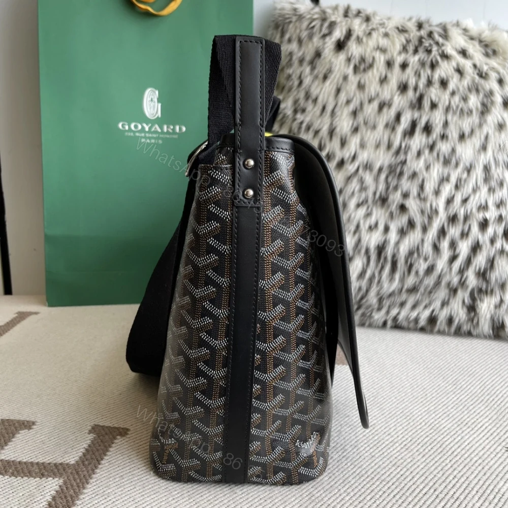 View 3 of 高仿Goyard*Capetien系列CAPETIM郵差包黑色中號免檢版