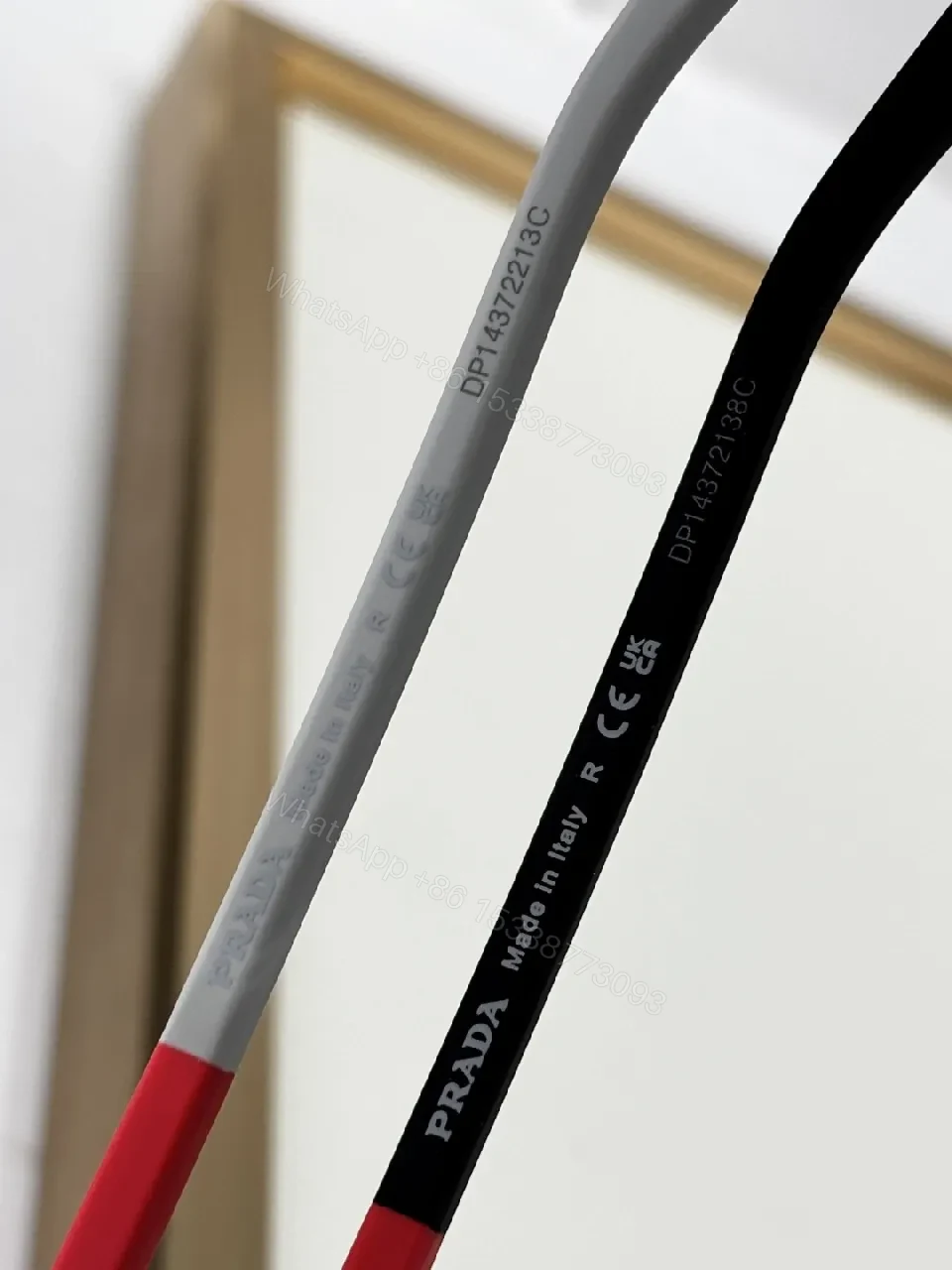 View 5 of Black Acetate Eyewear: Luxe, Rectangular Frames with Red Accents