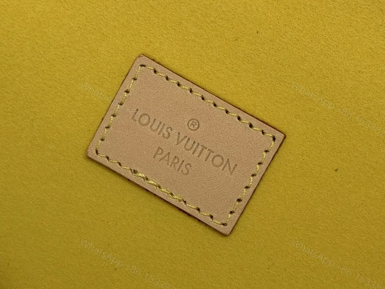 View 6 of Brown Coated-Canvas Clutch: Monogram, Structured, Gold Hardware