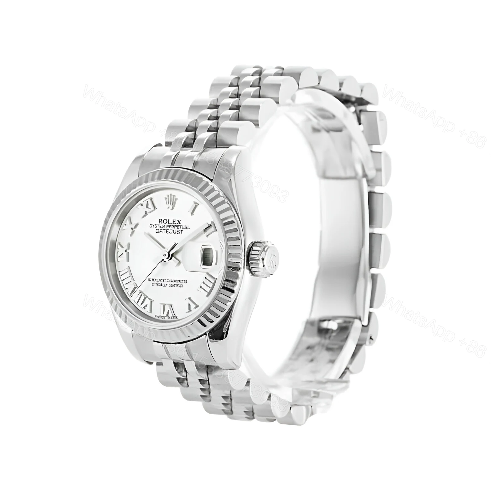 View 2 of Rolex Datejust 179174 White Roman Numeral Dial Replica
