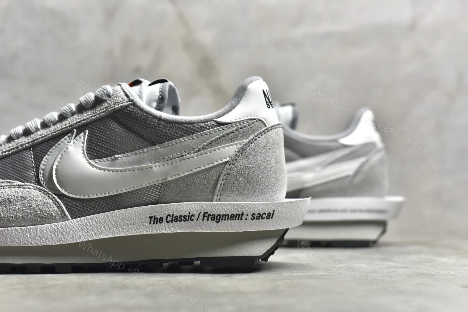 View 6 of Fragement × sacai × Nike LDWaffle “Light Smoke Grey” Reps