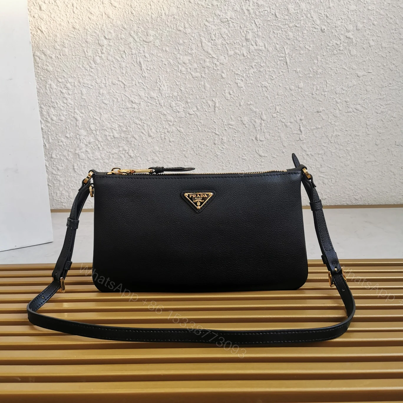 View 2 of Prada Leather Shoulder Bag
