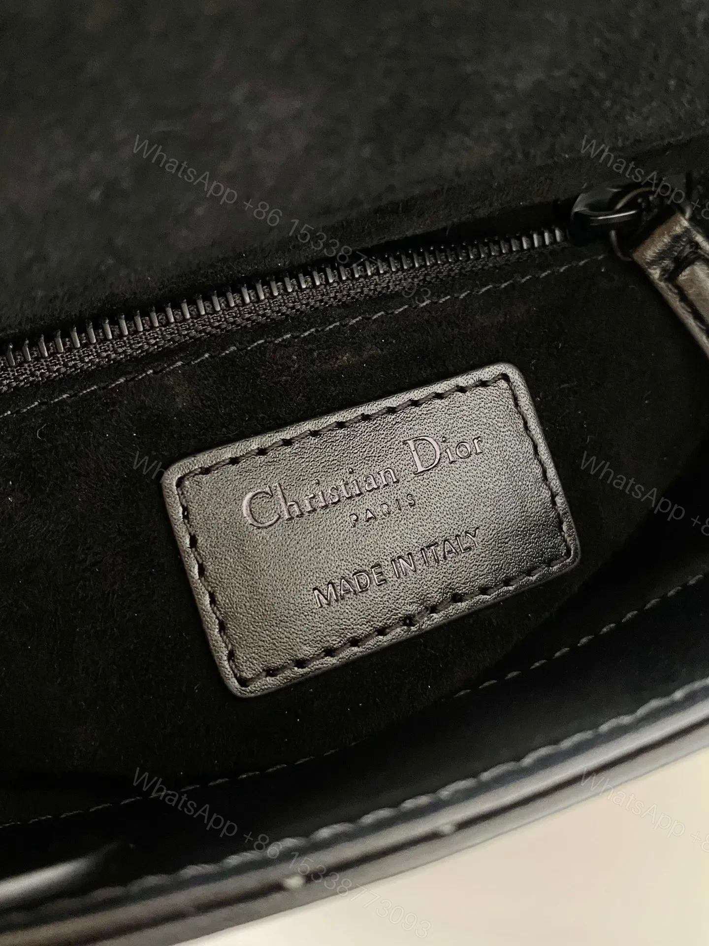 View 5 of Dior Lady Matte Black Diamond Pattern 17cm