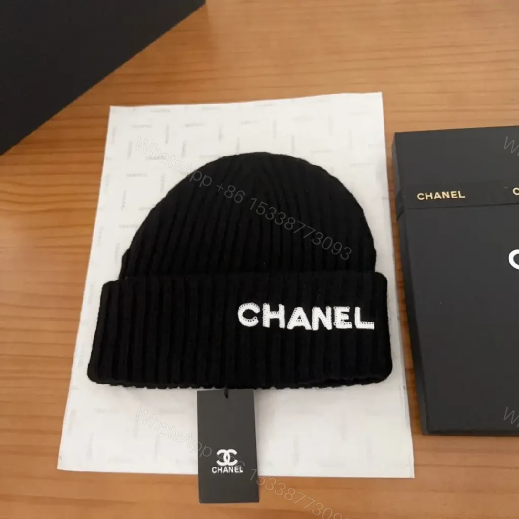 Chic Rib Knit Beanie - Logo Cuff, Pure Warmth — view 1