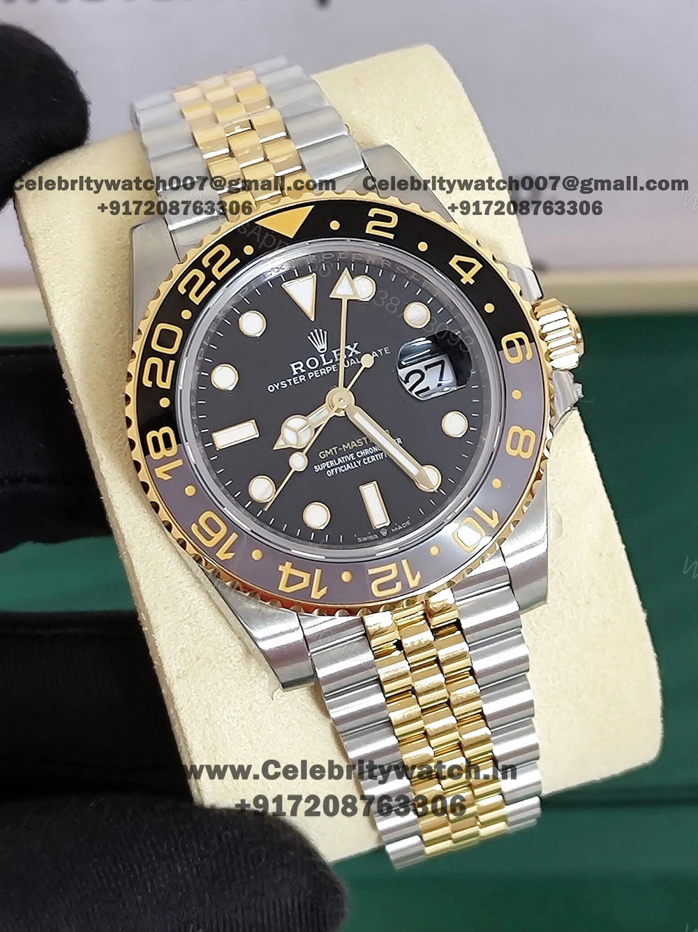 Buy Rolex GMT Master II Guinness Two Tone Bracelet Watch — view 1