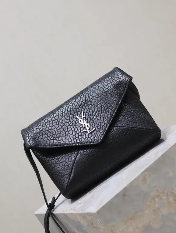 View 2 of Pebble Leather Crossbody: YSL Hardware, Modern Chic, Compact Luxury Bag