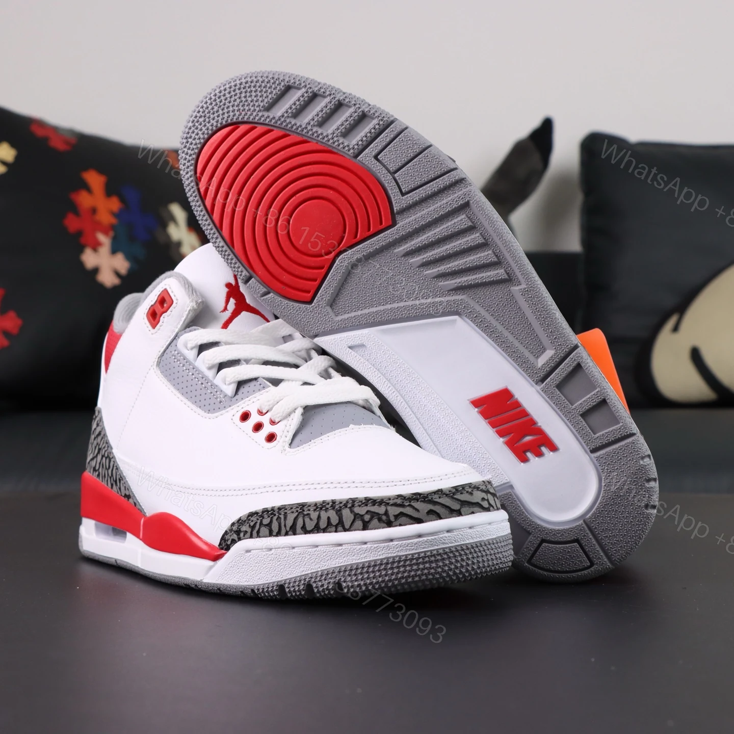 View 3 of Air Jordan 3 Fire Red 2022