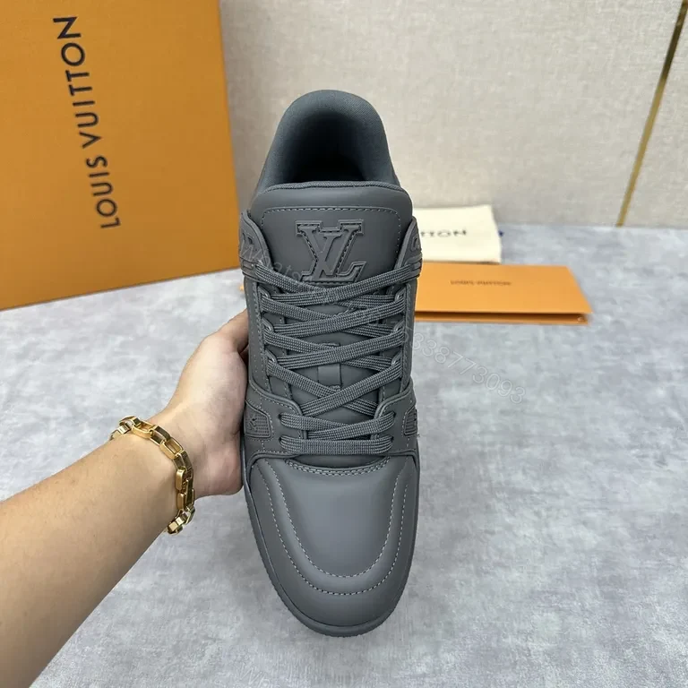Monochrome Calfskin LV High-Tops: Refined Everyday Comfort — view 1