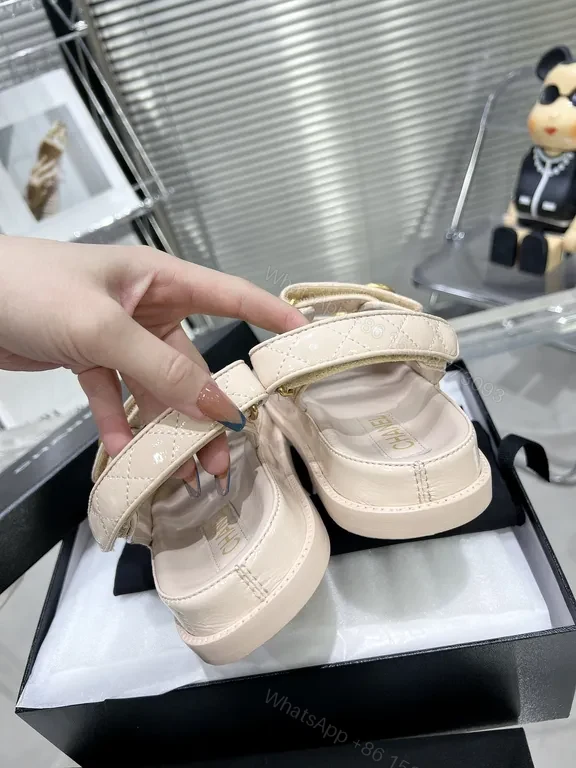 View 7 of Chic Minimalist Sandals with Gold Hardware - Leather