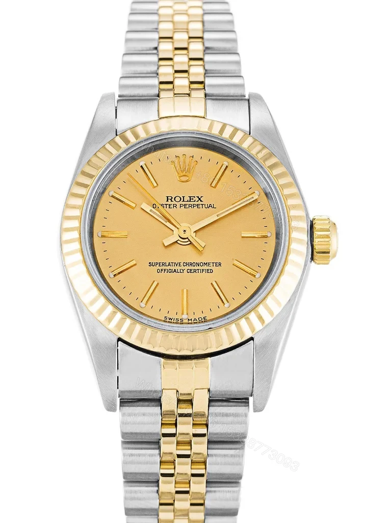Replica Rolex Oyster Perpetual Lady Gold Dial 76193 24 mm — view 1