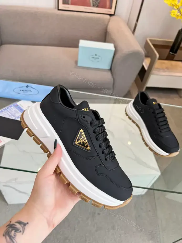 PRAX 01 DELAVÉ SUEDE AND RE-NYLON SNEAKERS – PRD047 — view 1