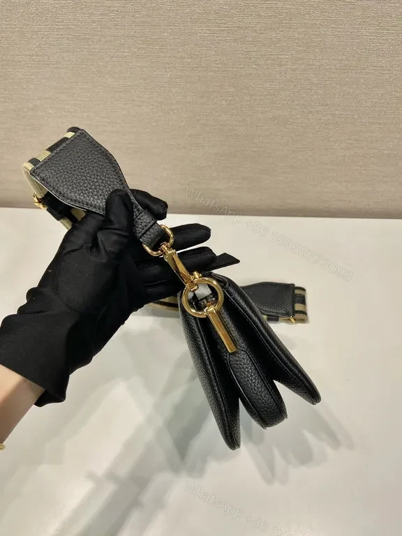 View 9 of Sleek Black Prada Crossbody â€” Precision Craft, Everyday Poise