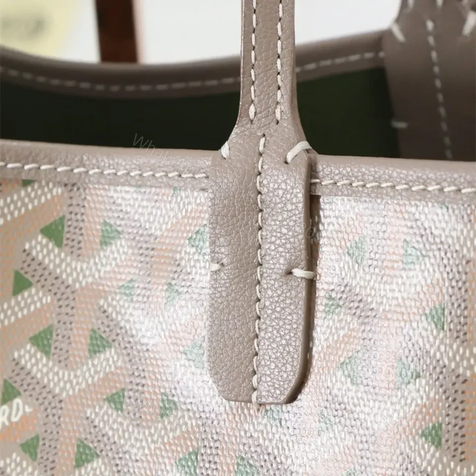 View 12 of 高仿Goyard*STLOUIP10滿印Tote手提袋咖綠免檢版小號