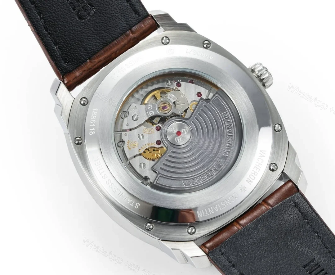 View 6 of Vacheron Constantin Quai de l’Ile Replica 41MM Premium White Dial Leather Strap Edition VC-QDI-WHT-LTH-41